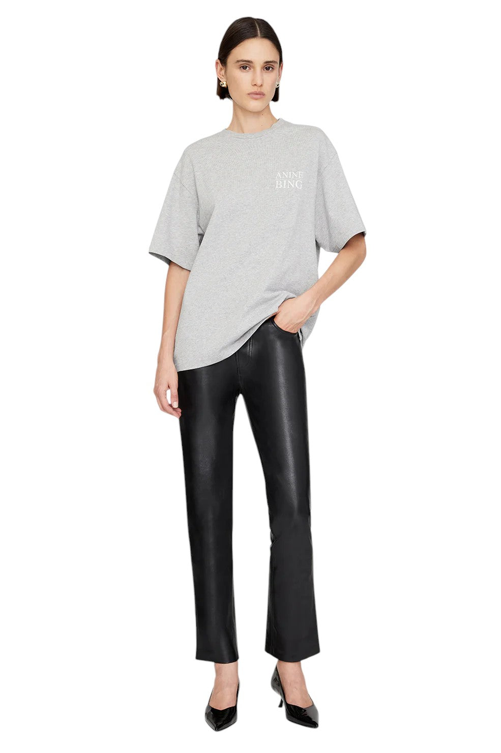 Myers Tee Serif NY - Washed Heather Grey