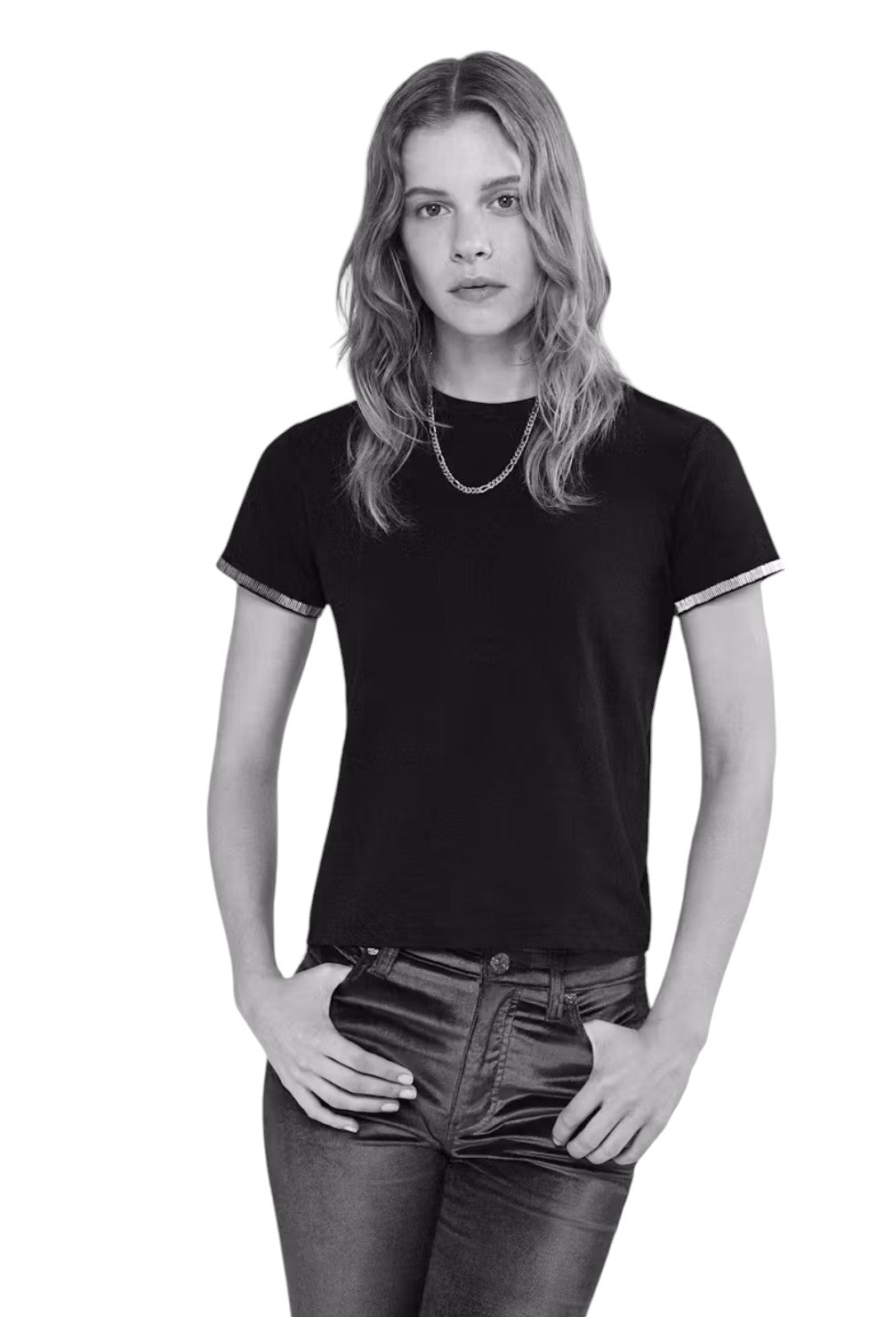 Beaded Tee - Black