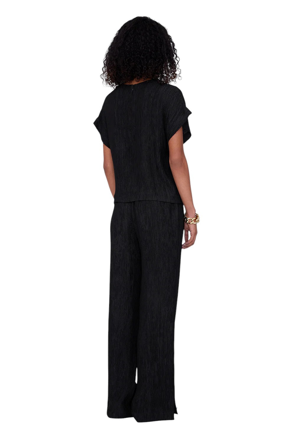 Jollie Top - Black Crinkle