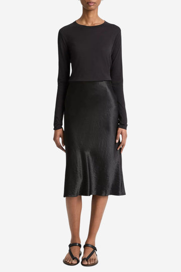 Essential Long Sleeve Crew Neck T-Shirt - Black