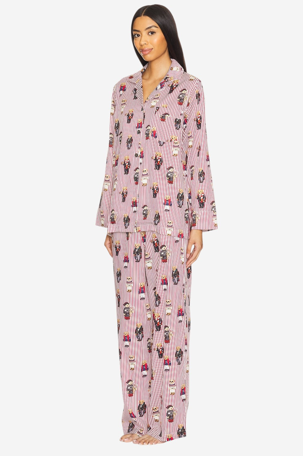 Madison PJ Set - Iconic Bear Snowfall Red