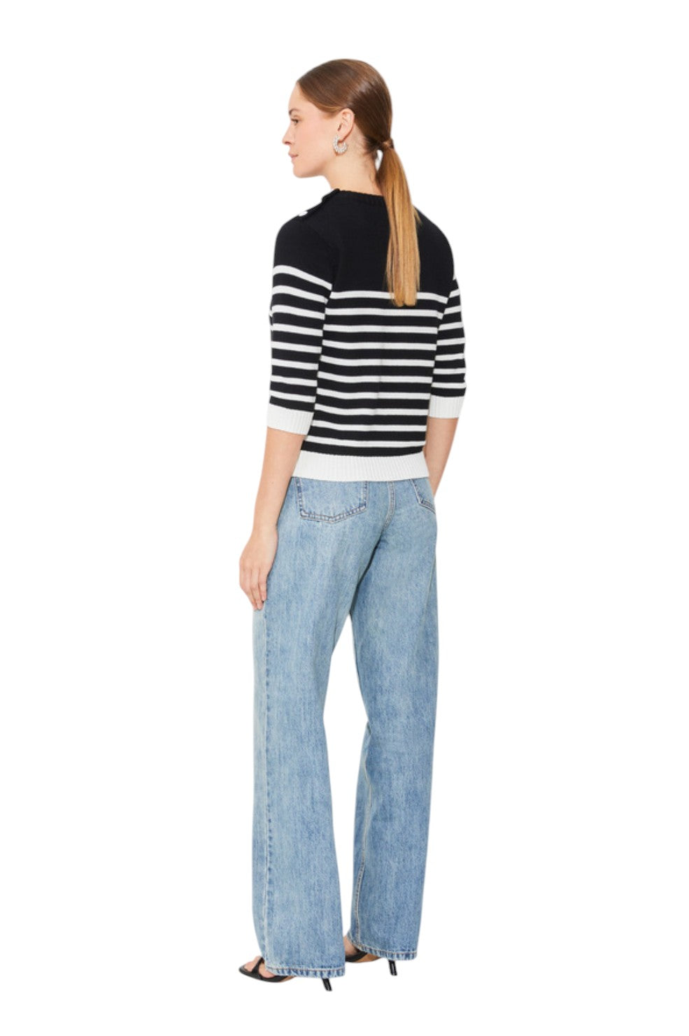 Peroza Striped Jumper - Black And White