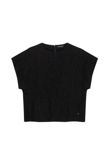 Jollie Top - Black Crinkle