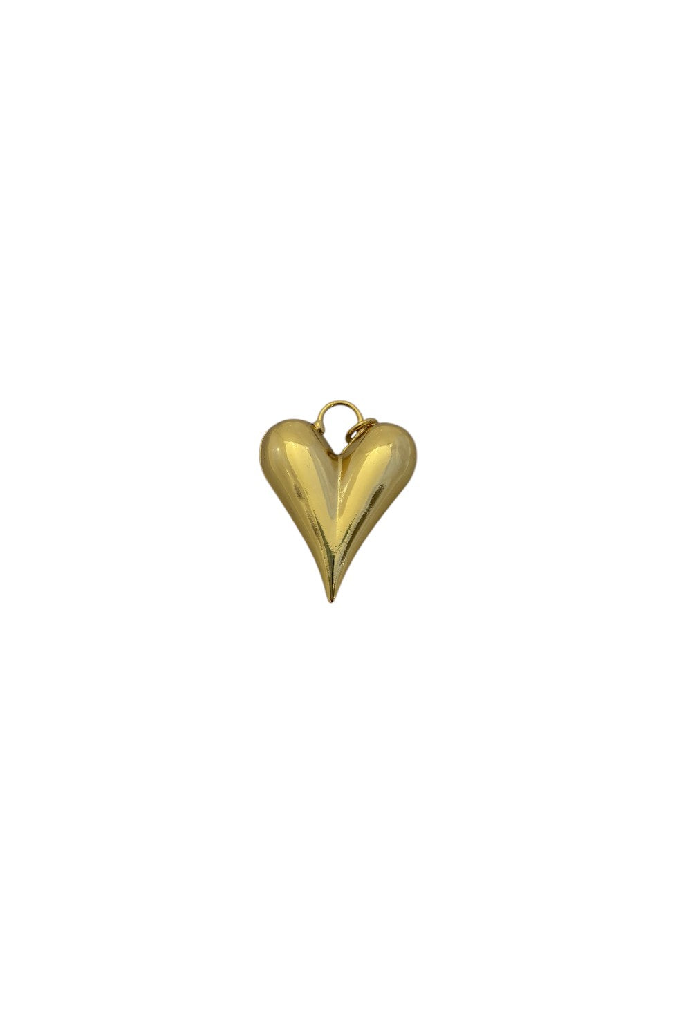 Puffy Heart Charm - Gold