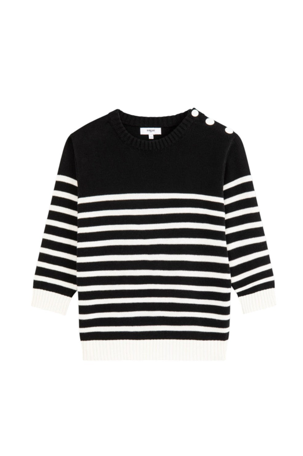 Peroza Striped Jumper - Black And White