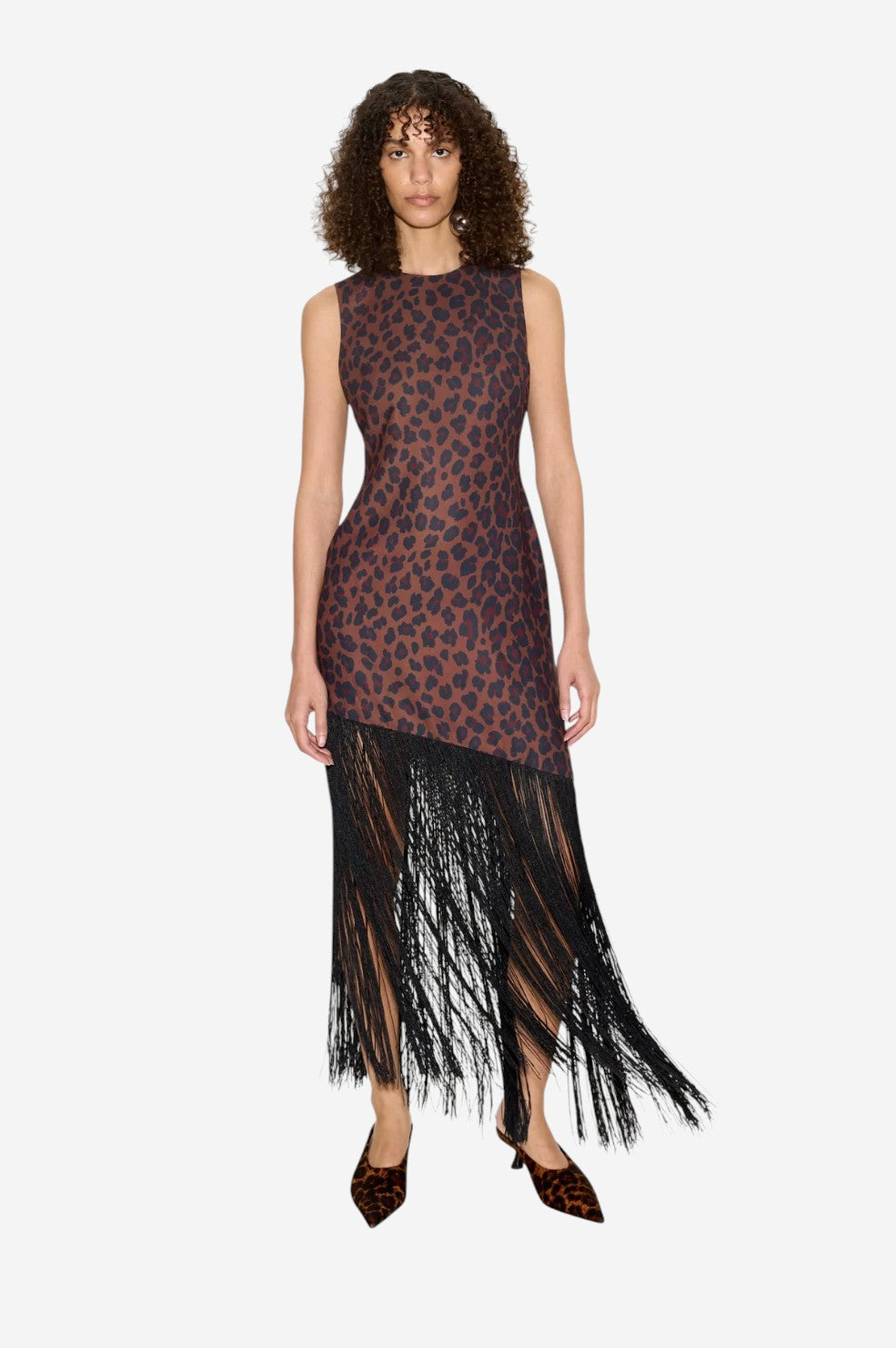 *PRE-ORDER* Haircalf Pointed Gala Mule - Leopard