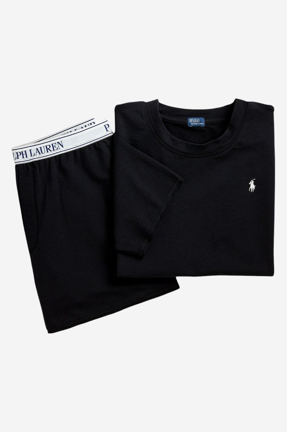 Club Terry 2-Piece Short-Sleeve Pajama Set - Black