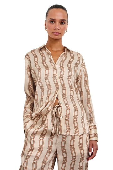 Ledger Top - Ivory Gold Link