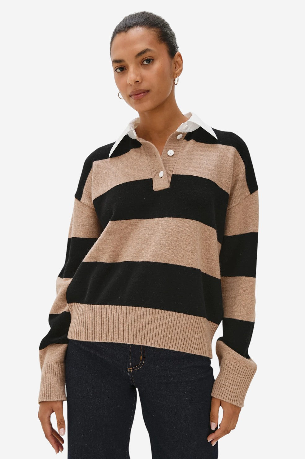 Paxton Sweater - Oatmeal Black