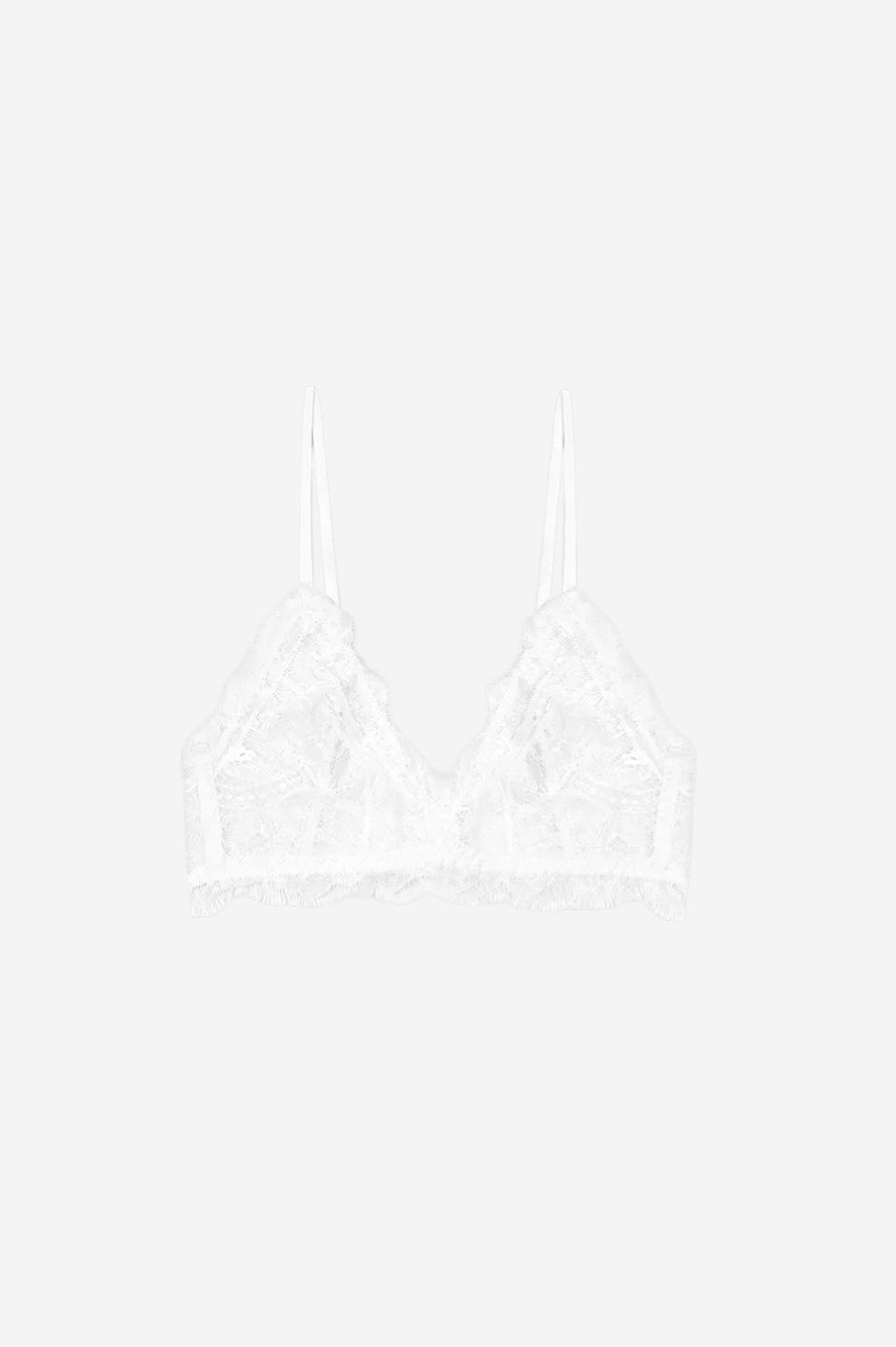 Lace Bra With Trim - Ivory