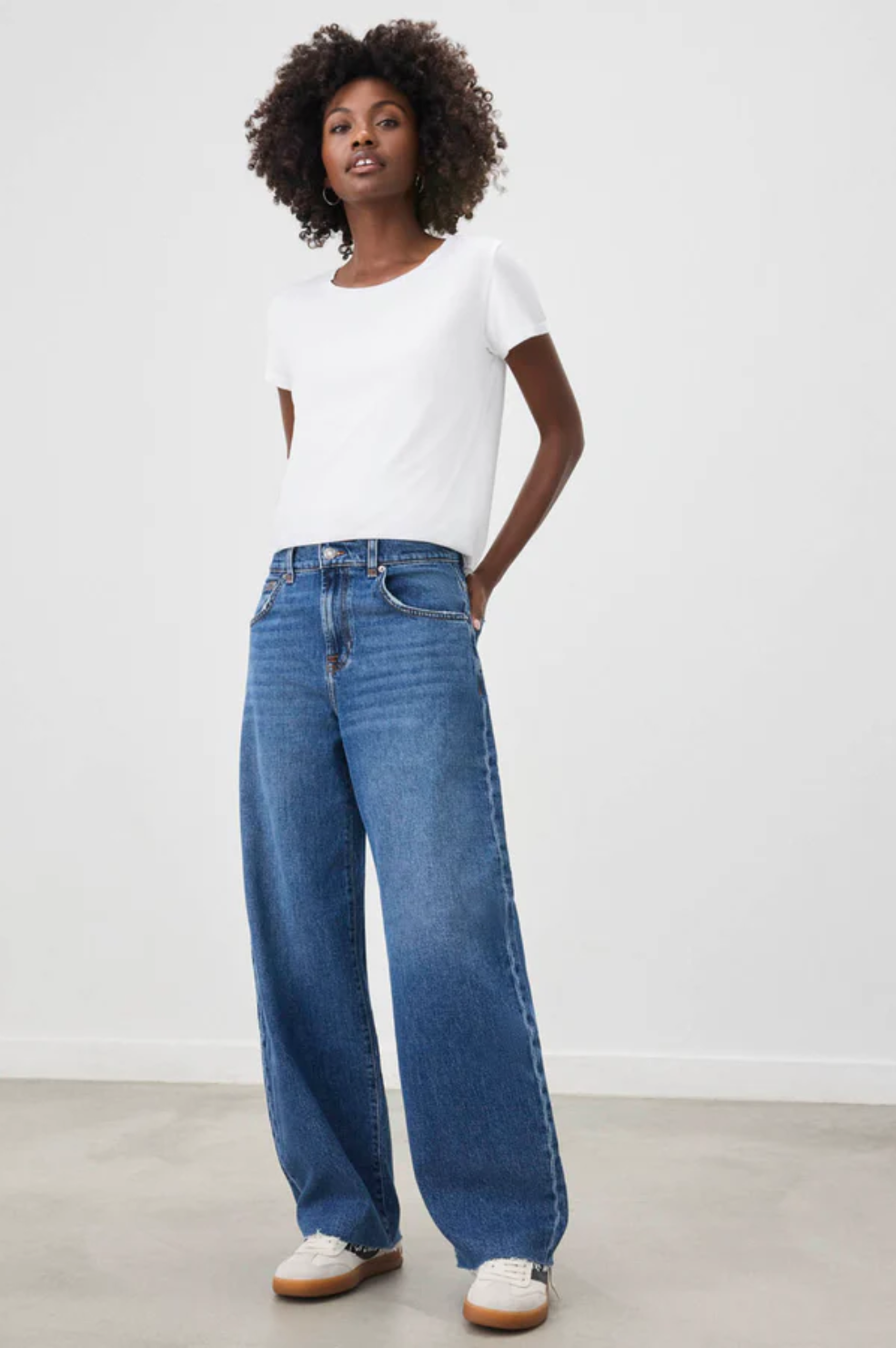 Abbie Crewneck Tee - White