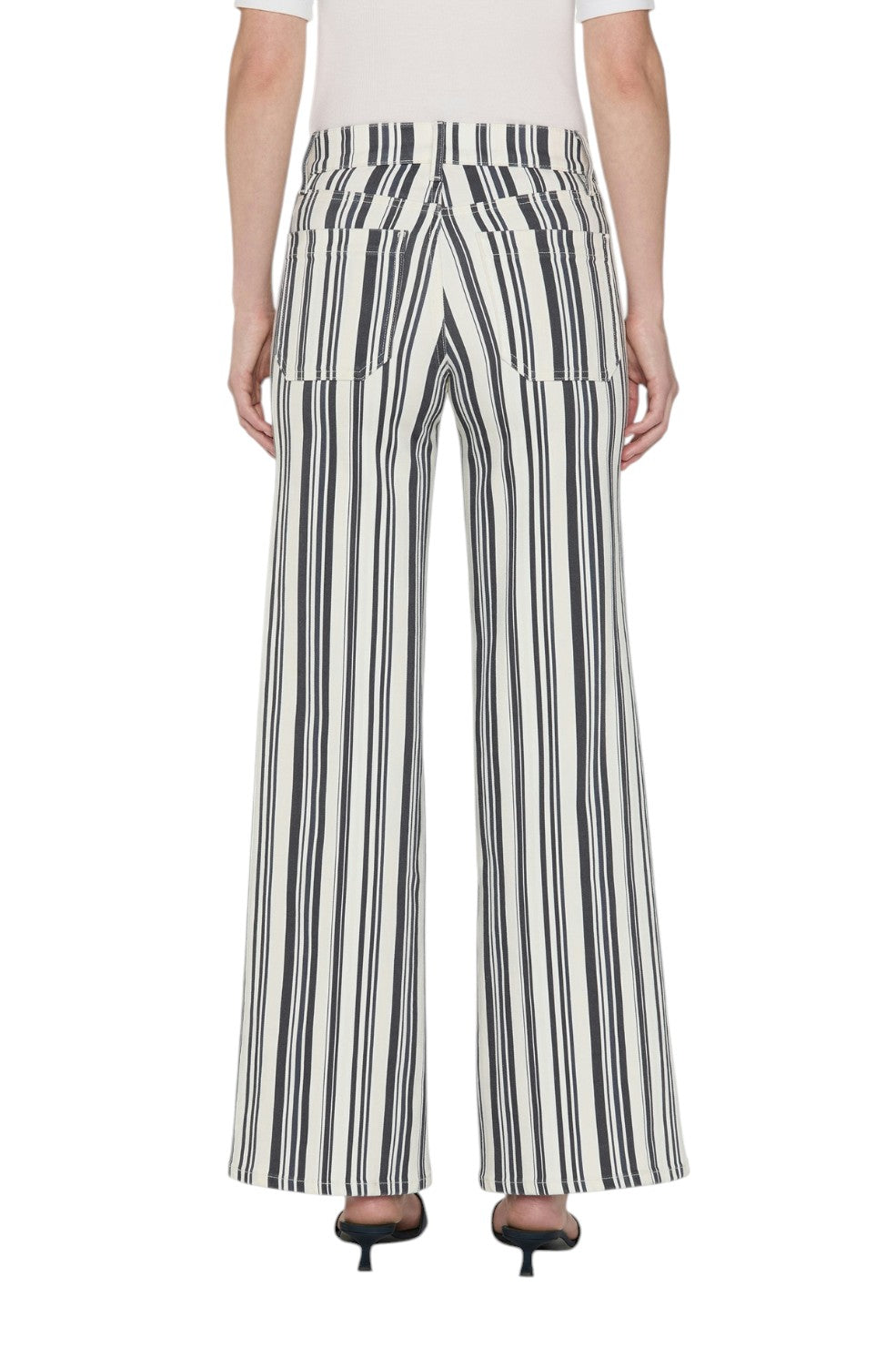Le Slim Palazzo Modernist Pocket - Navy Stripe