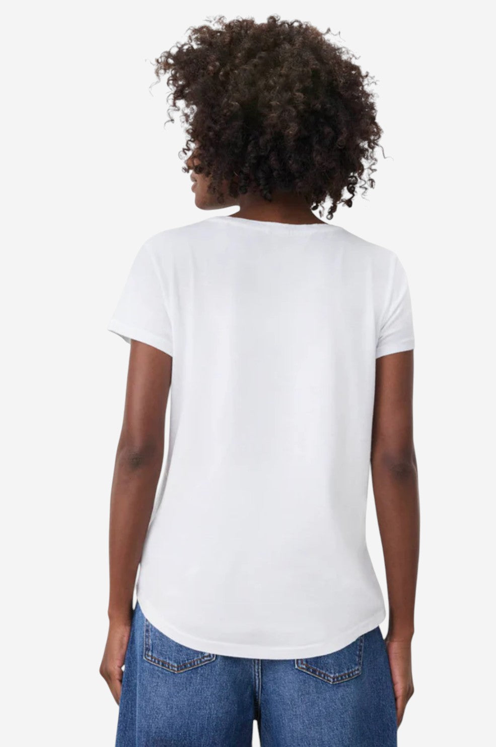 Abbie Crewneck Tee - White