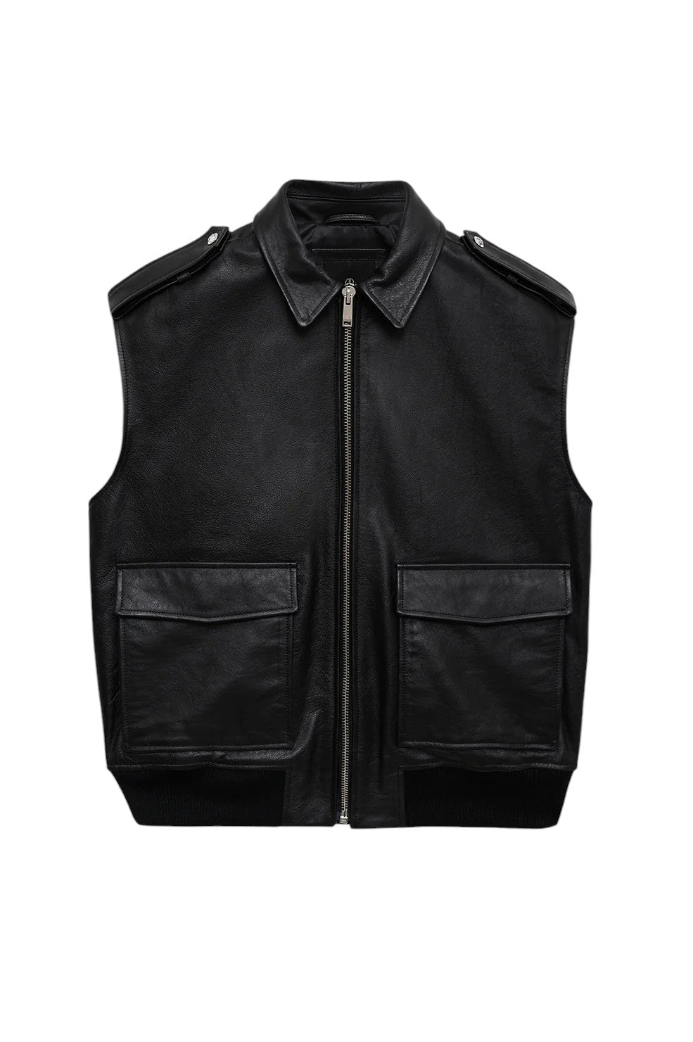 Sonnie Vest - Black Leather