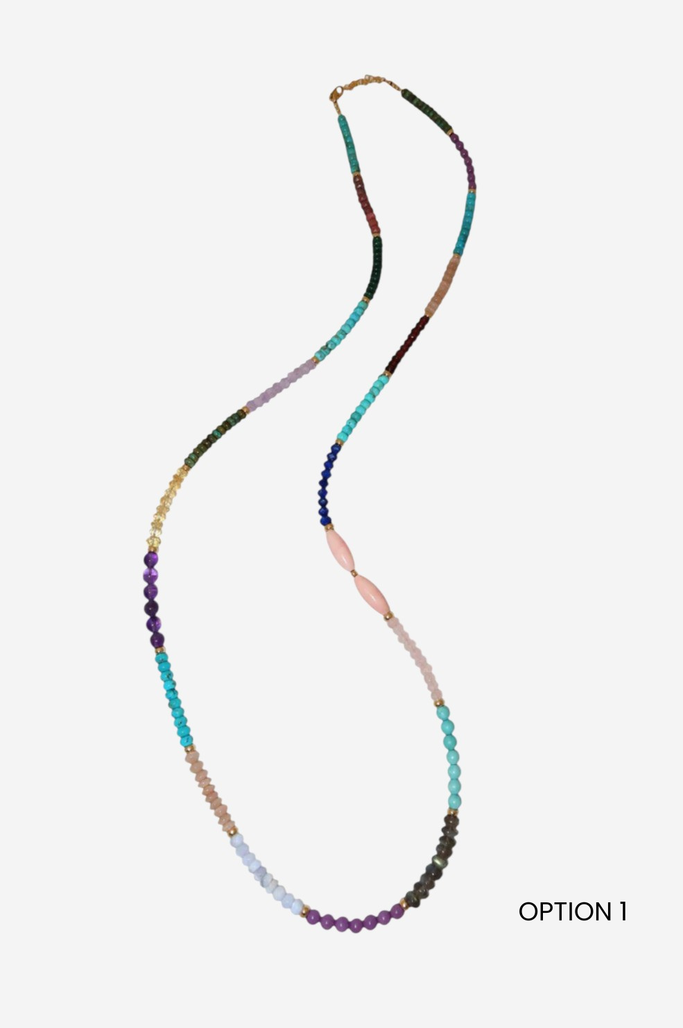 One Of A Kind Mixed Gemstone Necklace