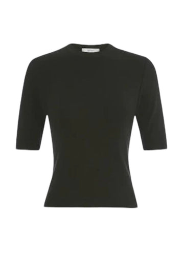 Rib Crewneck Tee - Black