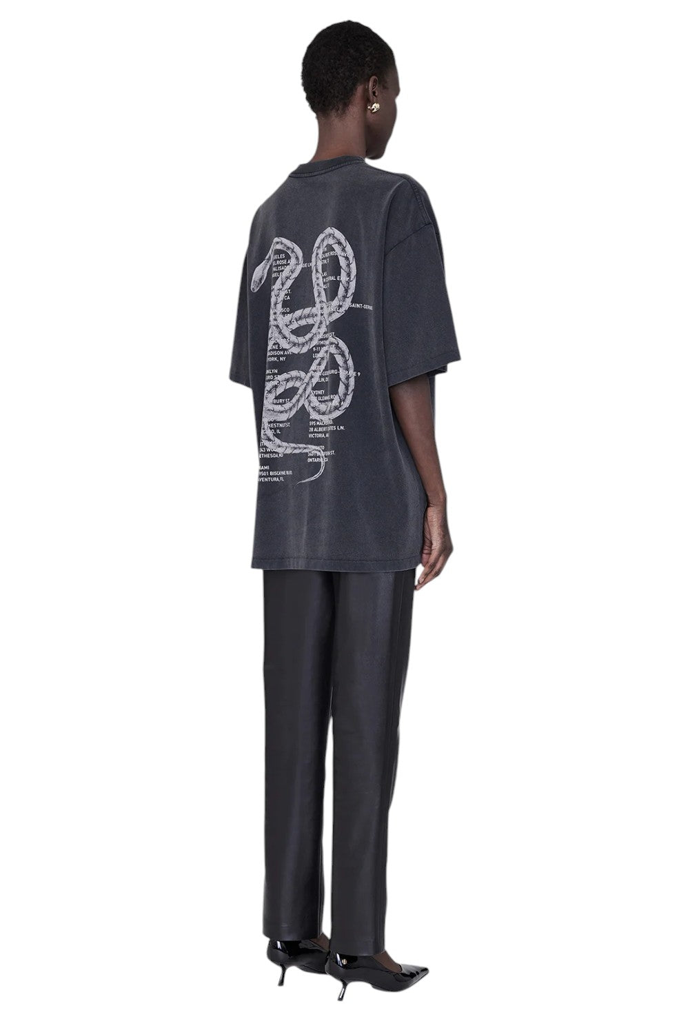 Kent Tee Twisted Snake - Washed Charcoal