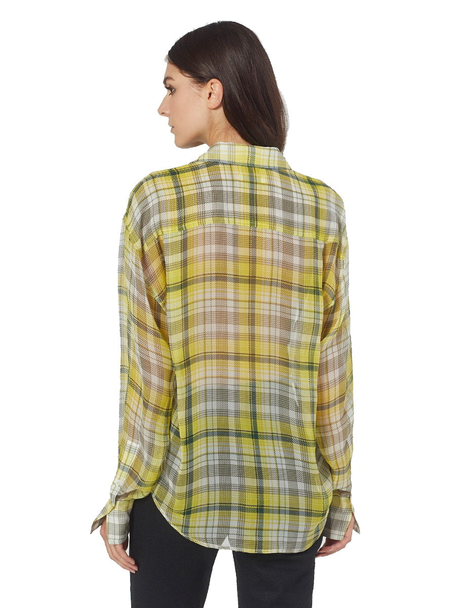 Melanie Silk Shirt - Blazing Yellow