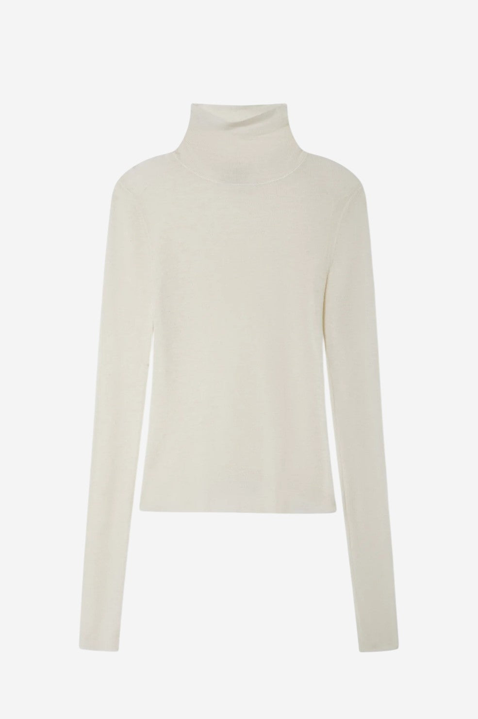 Superfine Cashmere Blend Turtleneck - White