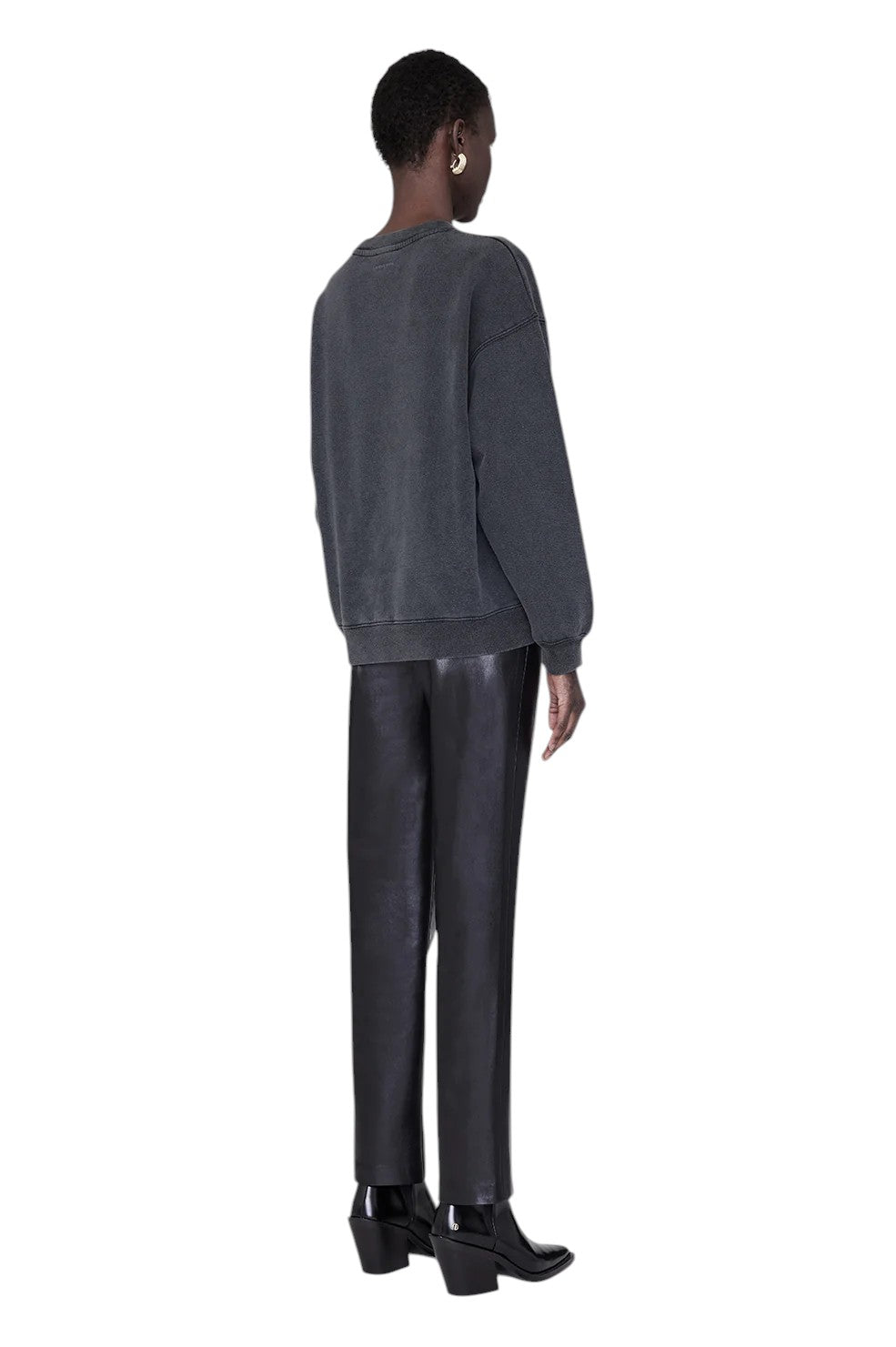 Spencer Sweatshirt Hearts - Washed Black