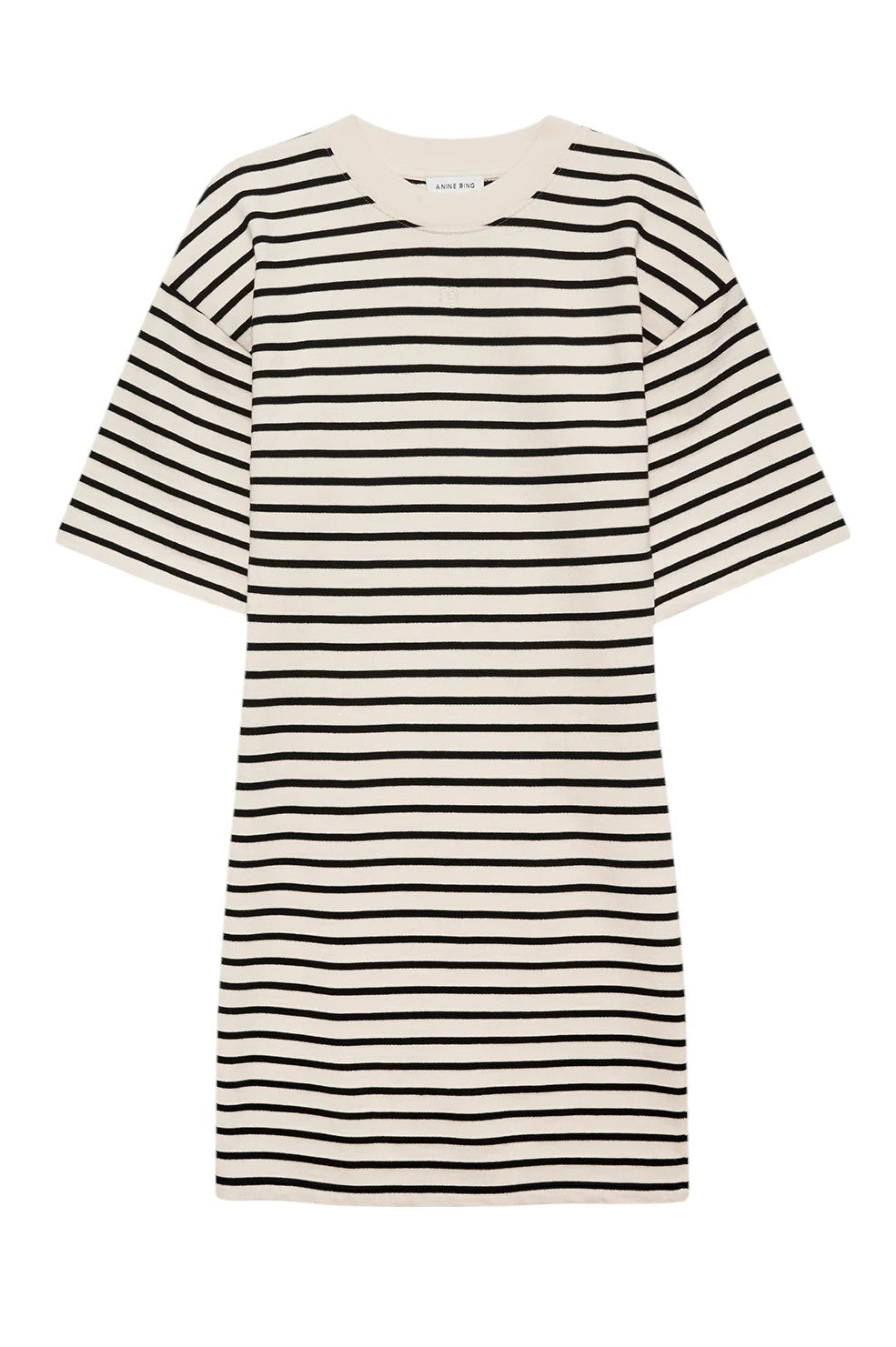 Mona Dress - Black Stripe French Terry