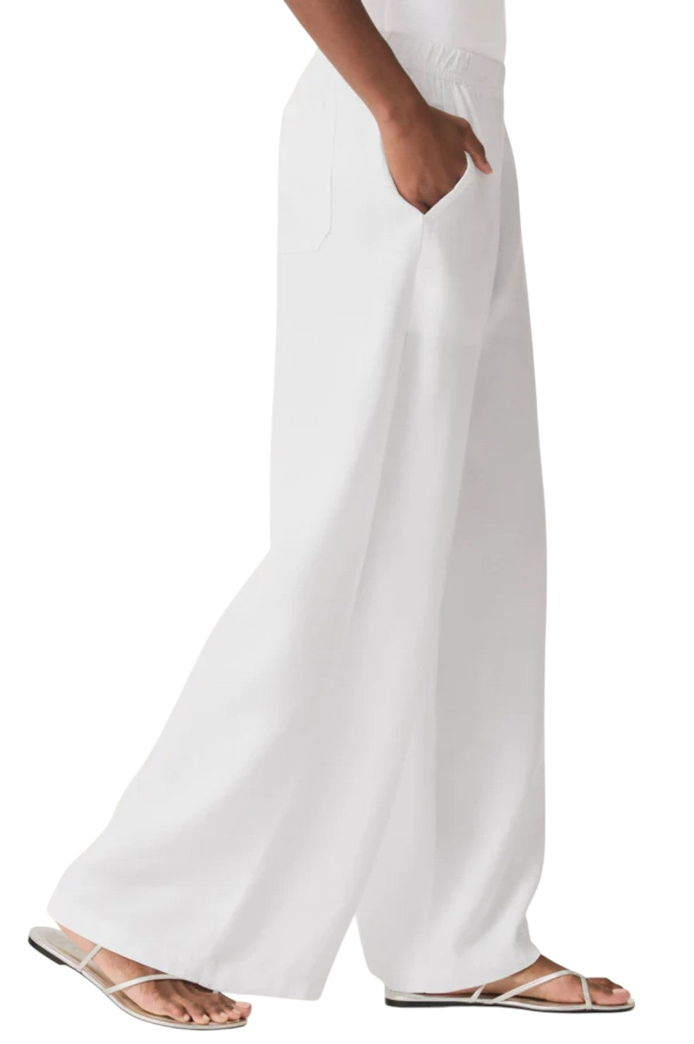 Angie Palazzo Pant - White