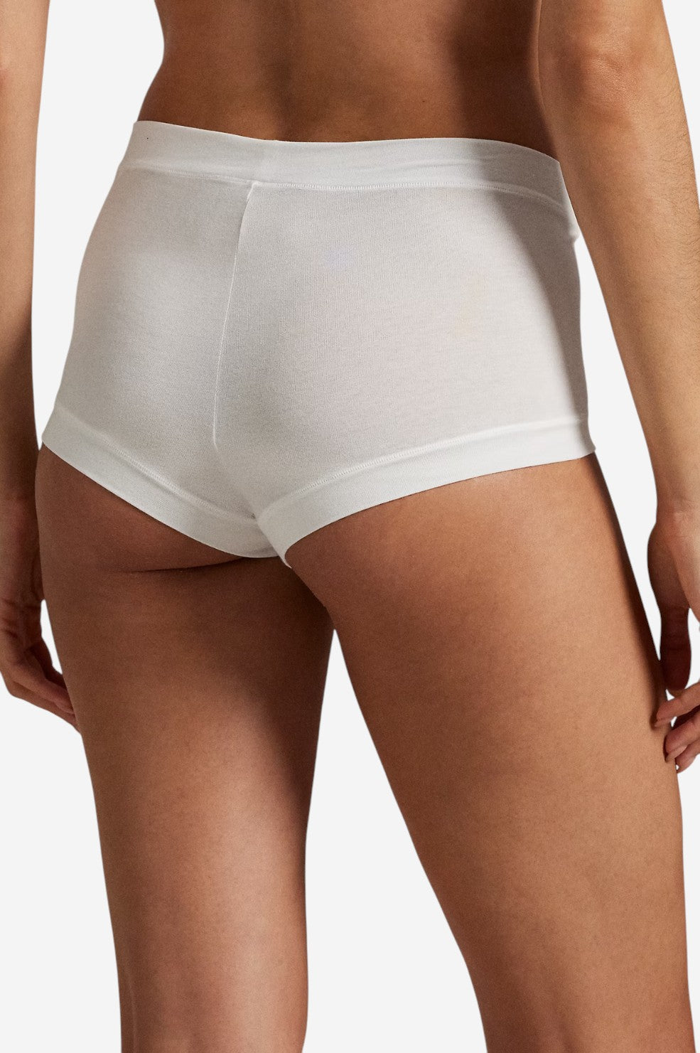 Stretch-Cotton Girl Short - White