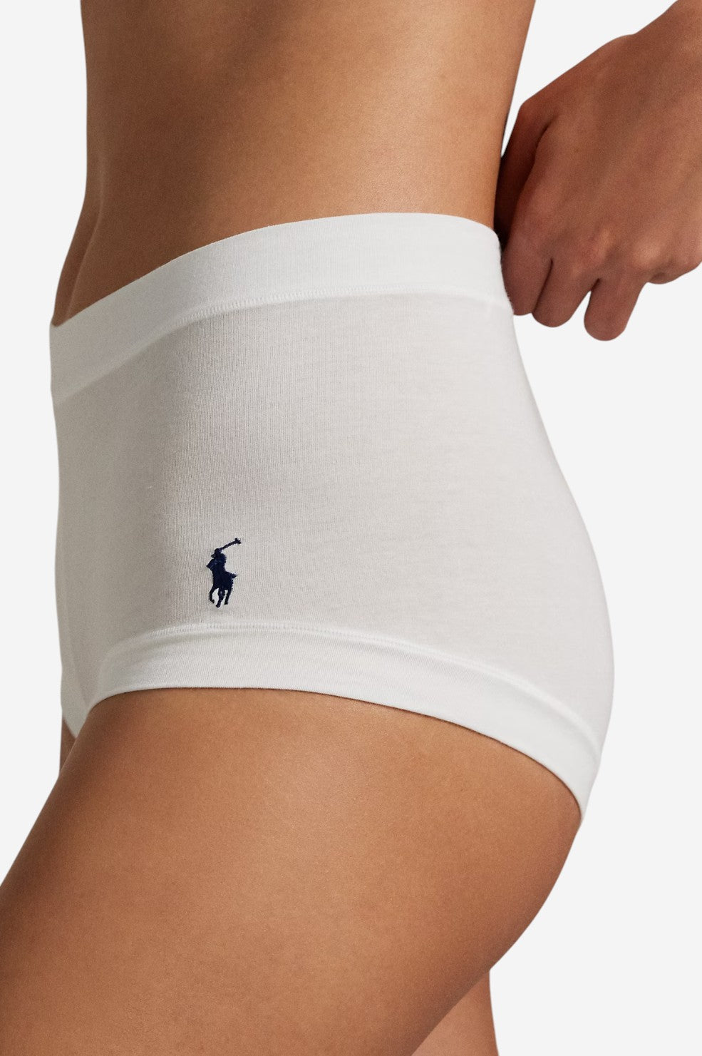 Stretch-Cotton Girl Short - White