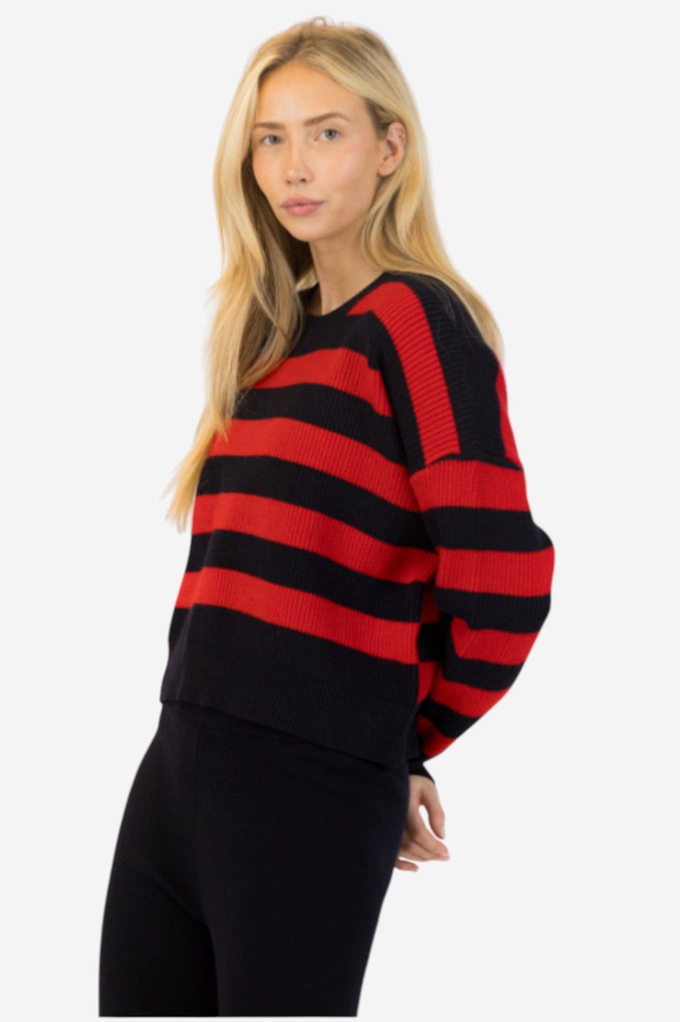 Bobby Crewneck Pullover - Red/Navy