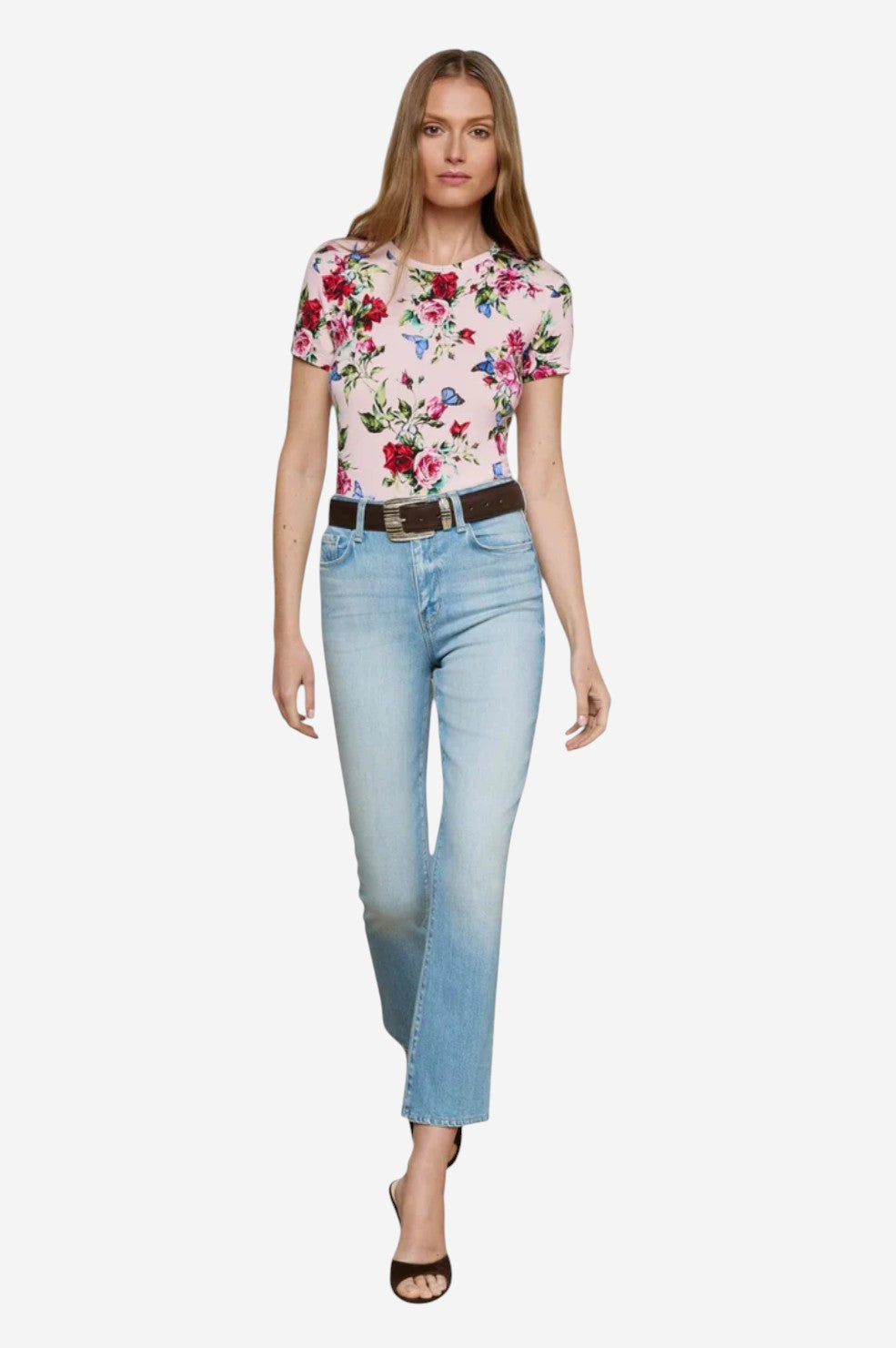 Ressi Tee - Light Pink Multi Femme Rose