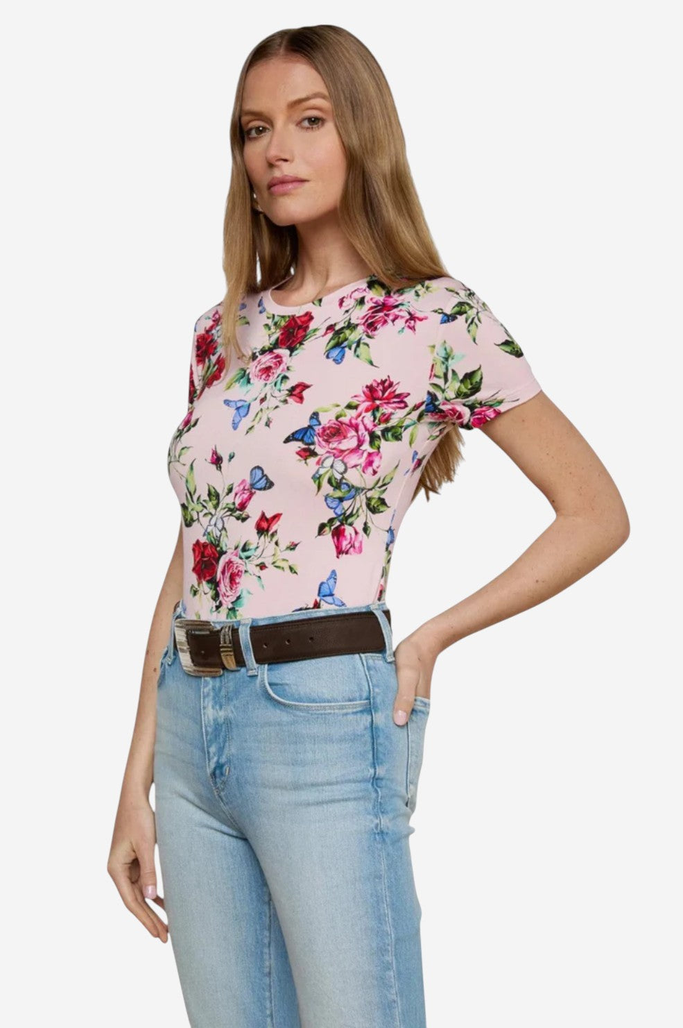 Ressi Tee - Light Pink Multi Femme Rose