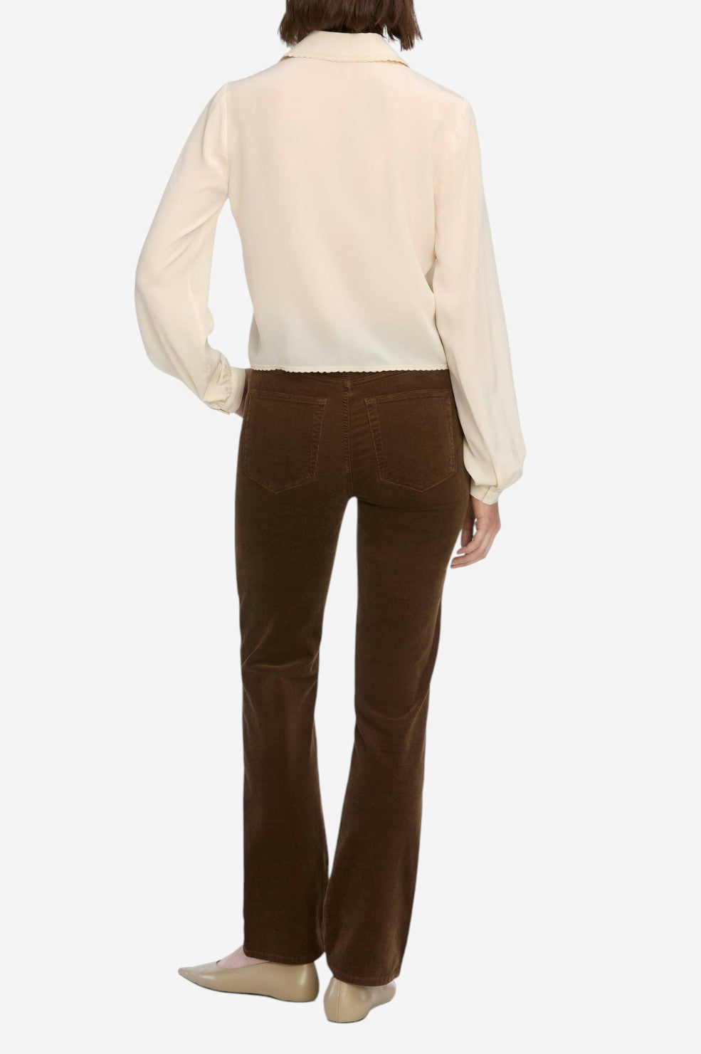 Le Sleek Straight Corduroy  - Bitter Chocolate