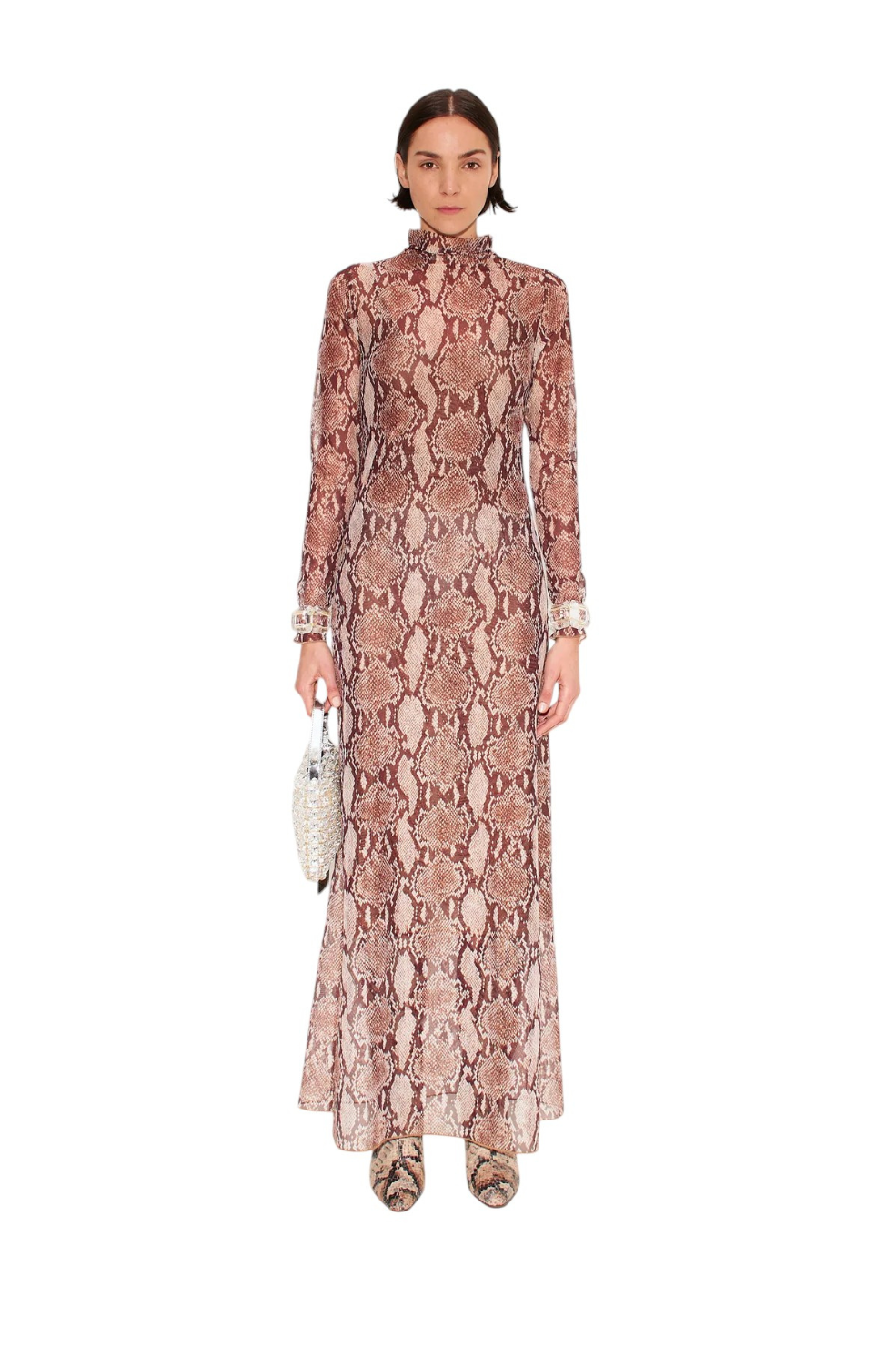 Zesty Mesh Dress - Snake Print