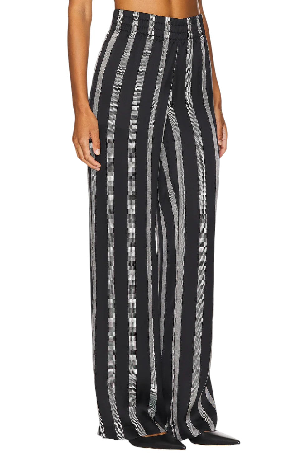 Soto Pant - Black Herringbone Stripe