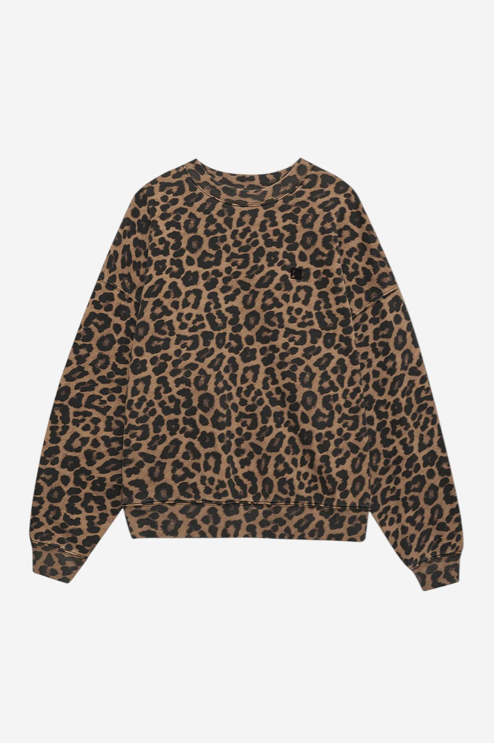 Miles Sweatshirt - Black And Brown Leopard