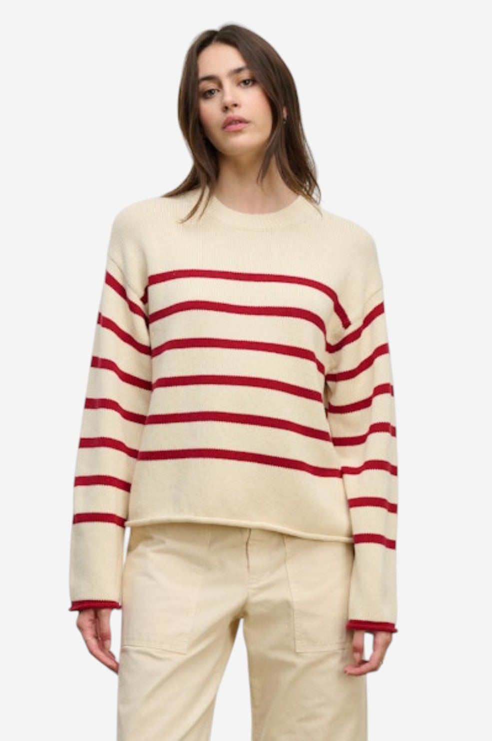 Lucia Sweater - Cream/Shiraz