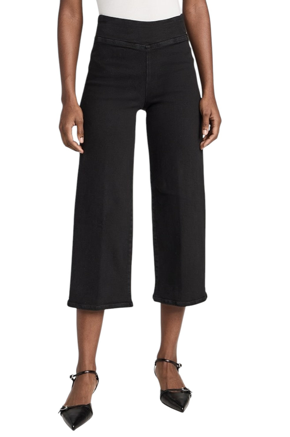 Jetset Wide Leg Crop - Sheen Noir