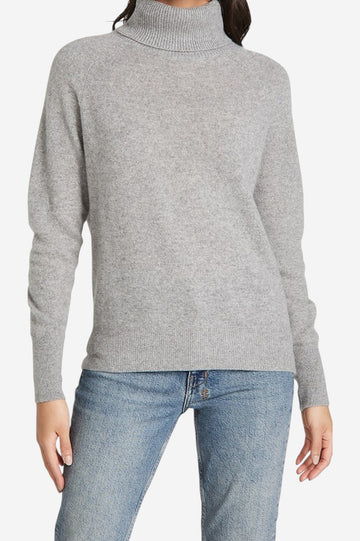Cashmere Rib Trim Easy Turtleneck