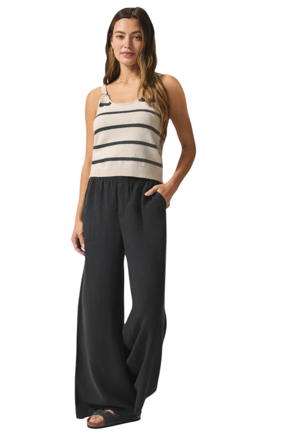 Angie Palazzo Pant - Black