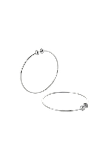 Medium Icon Hoops - Silver