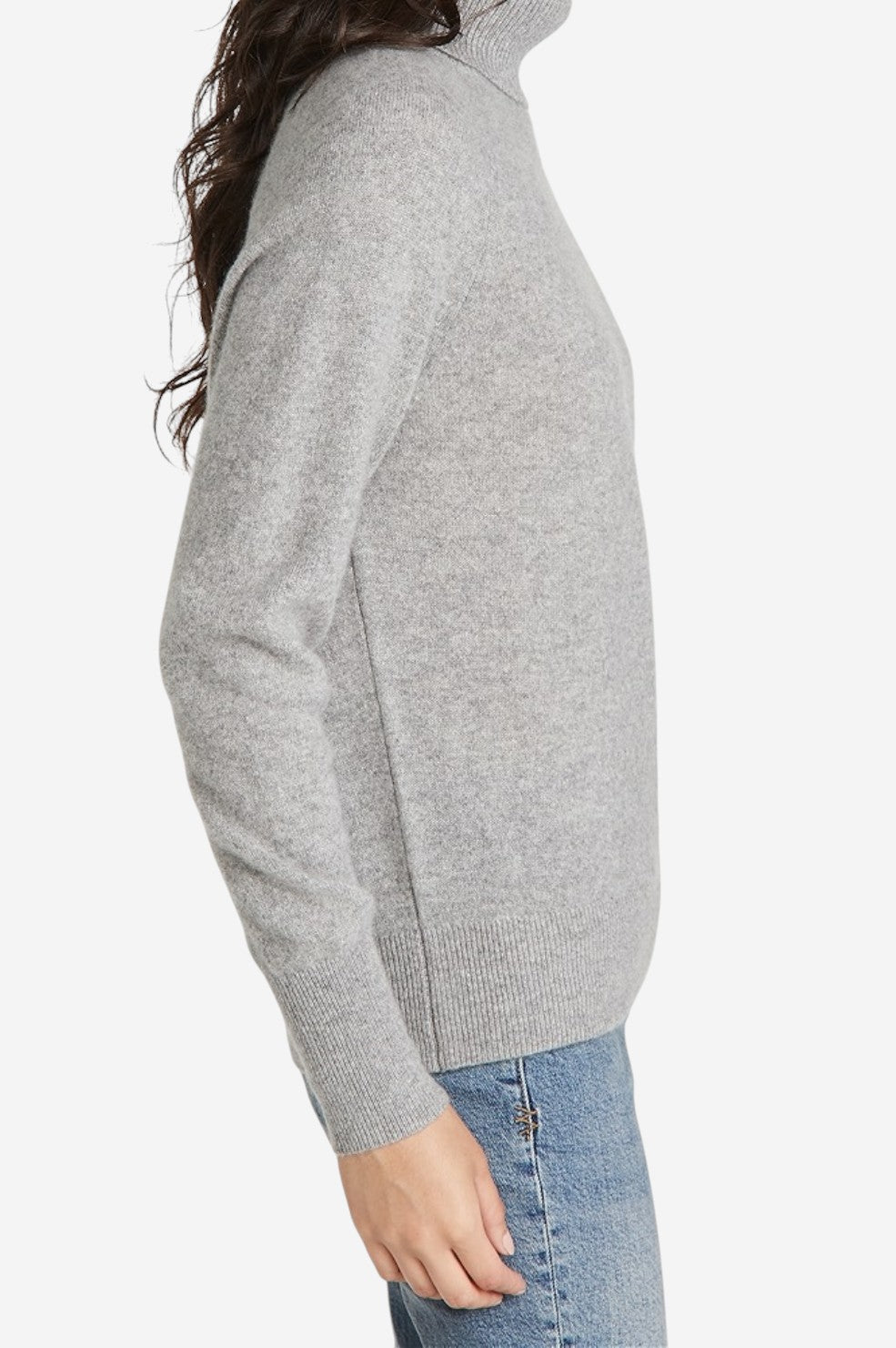 Cashmere Rib Trim Easy Turtleneck
