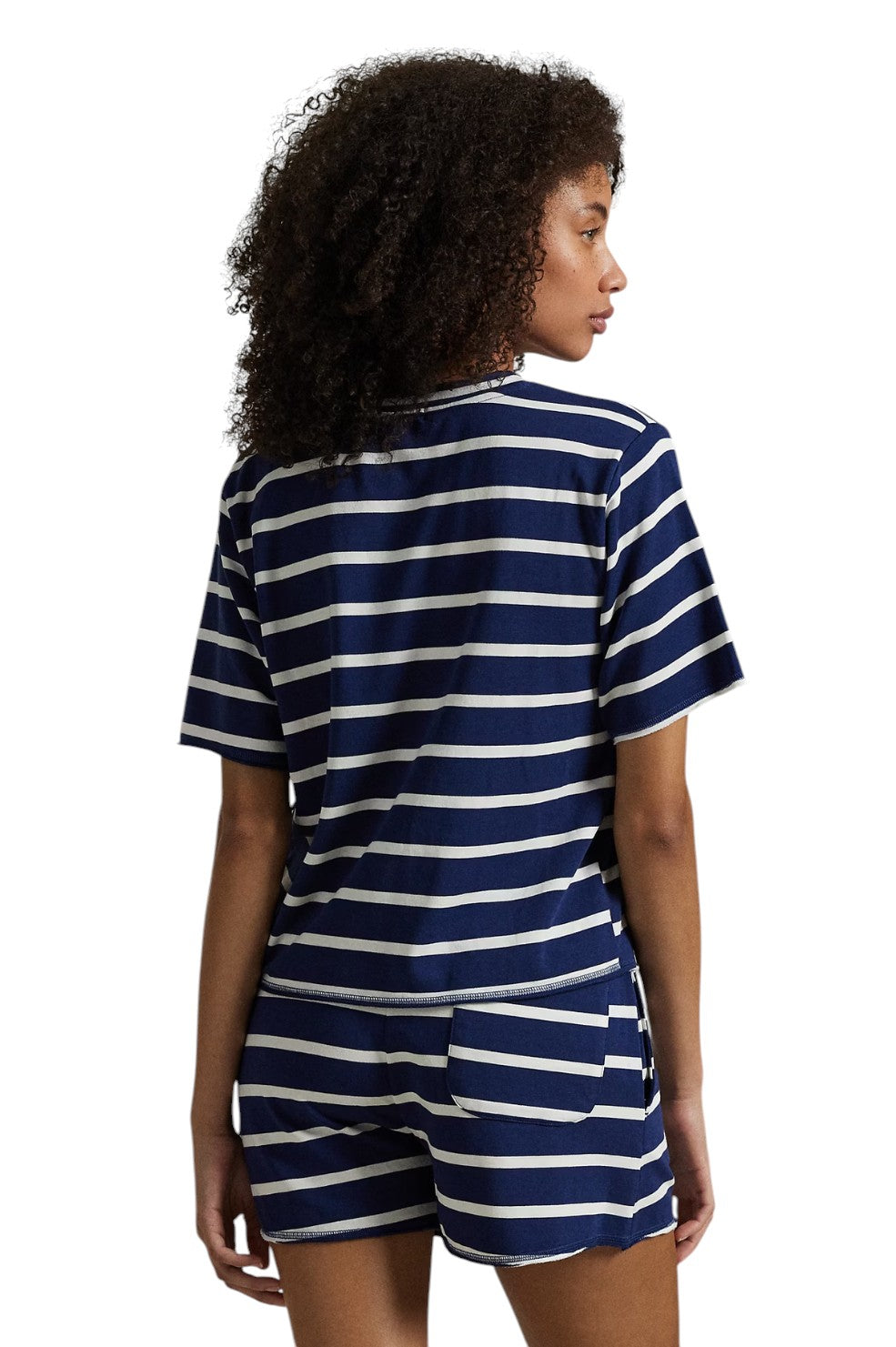 Club Terry Short-Sleeve Pajama Set - Sailor Stripe