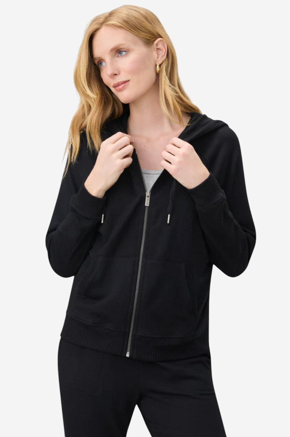 Super Soft Zip Up Hoodie - Black