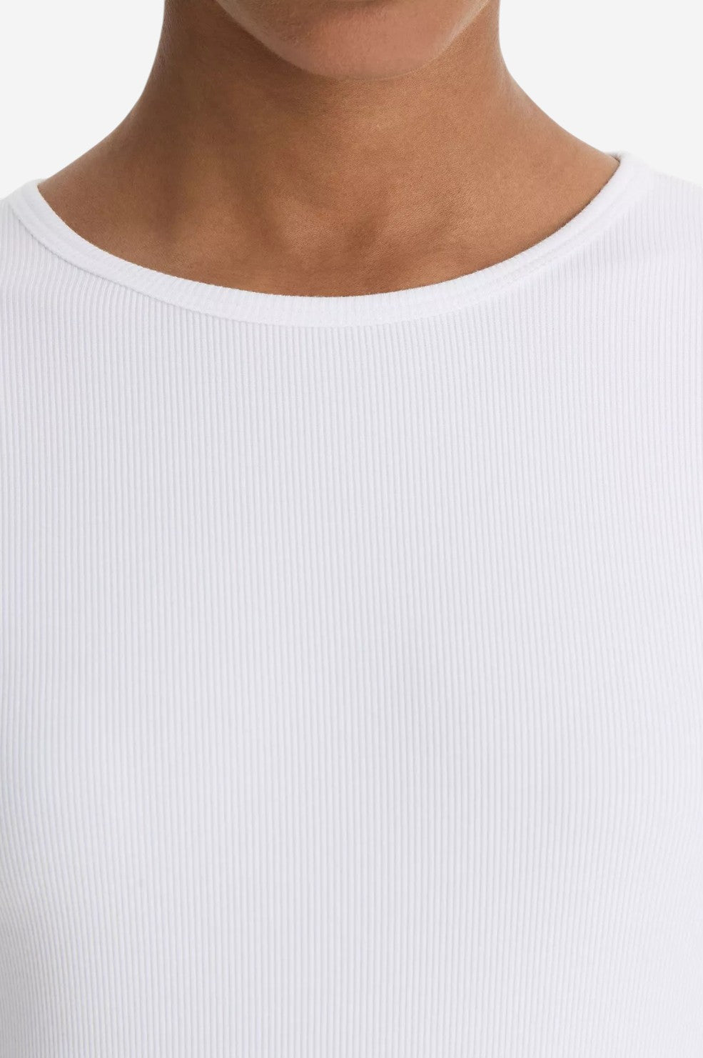 Elbow-Sleeve Crew Neck T-Shirt - Optic White