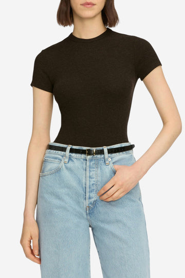 The Rib Baby Tee - Coffee Heather