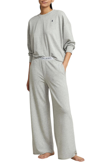 Sweatshirt & Wide Leg Set - Heather Grey