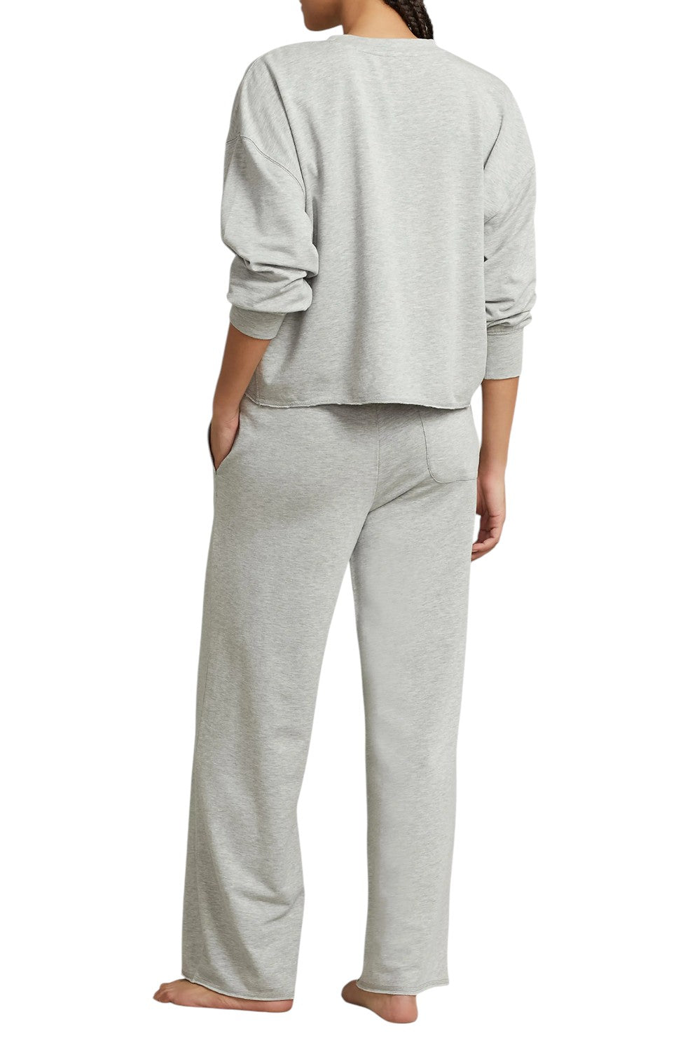 Sweatshirt & Wide Leg Set - Heather Grey