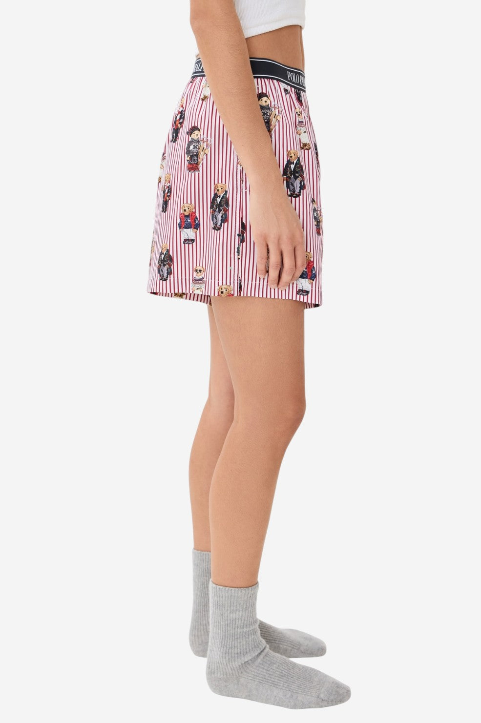 Polo Bear Sleep Boxer - Iconic Bear Snowfall Red