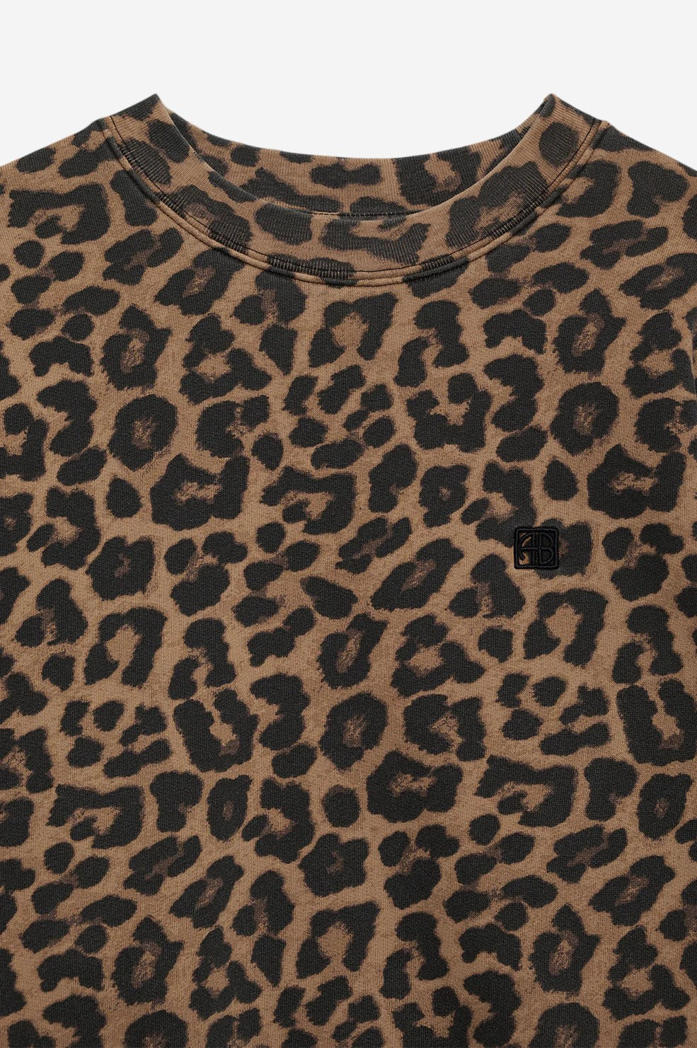 Miles Sweatshirt - Black And Brown Leopard