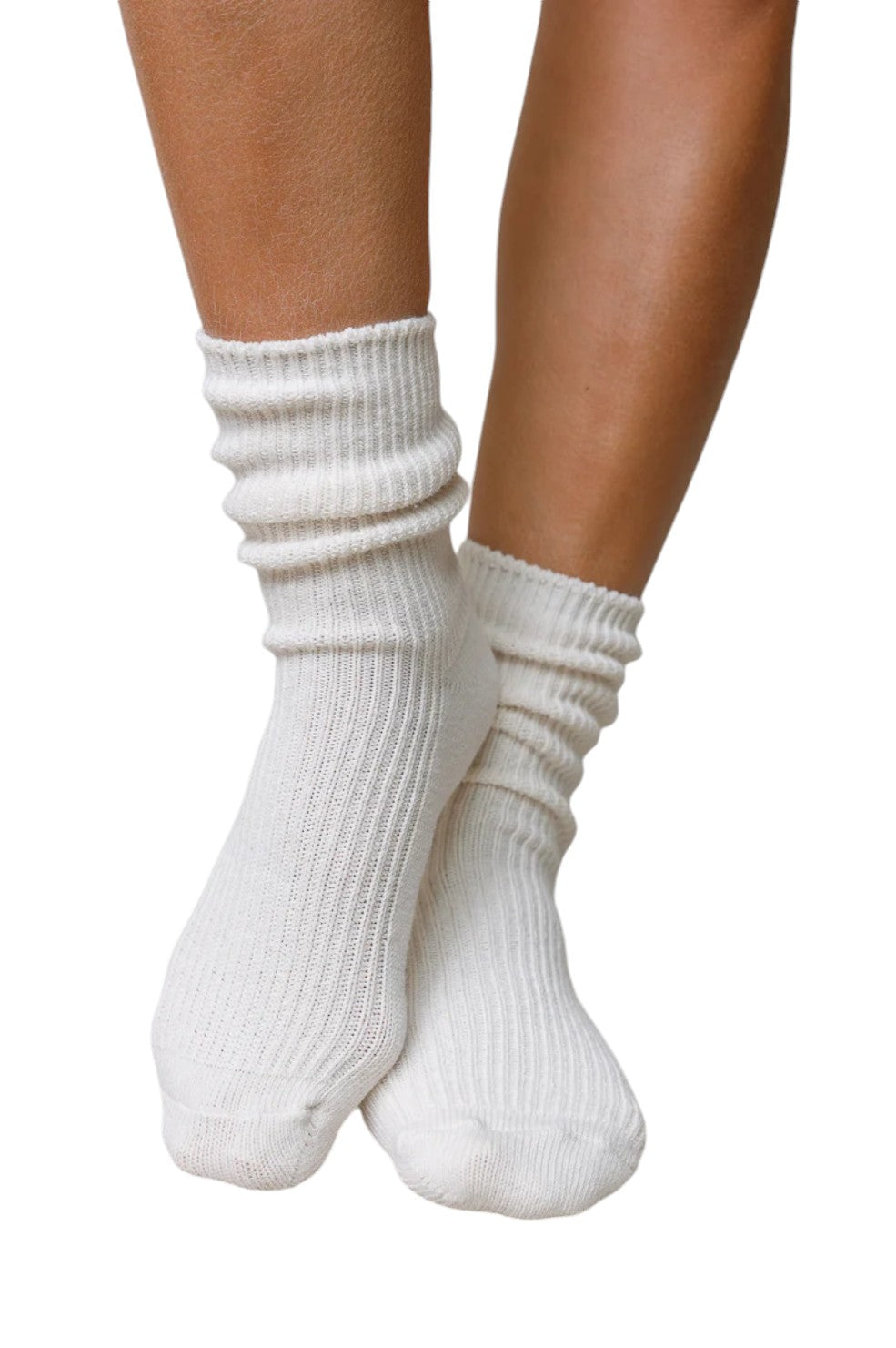 Ribbed Socks - White